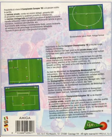 Championship of Europe box cover back